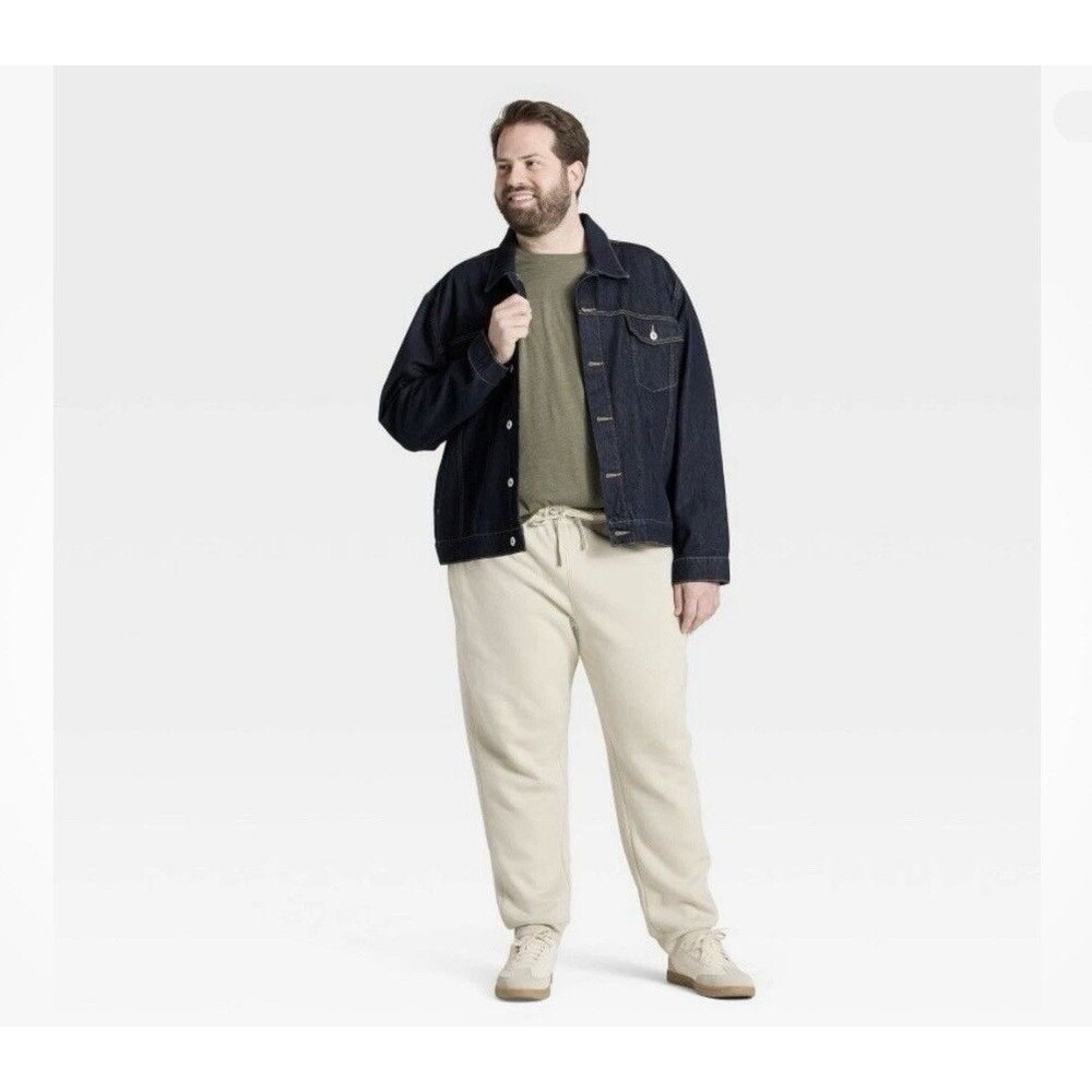 Goodfellow & Co Ultra Soft Fleece Cream Jogger Sweat Pants Men’s Size XL Tall
